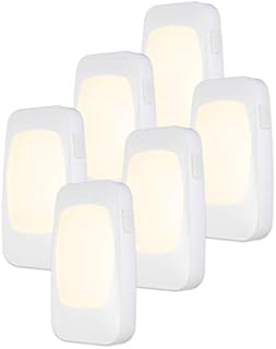 Energizer 4-in-1 LED Power Failure Night Light, Plug-in, Light Sensing, Auto On/Off, Foldable Plug, 40 Lumens, Soft White, Emergency Flashlight, Tabletop Light, Hurricane, Storm, Tornado (6 Pack)
