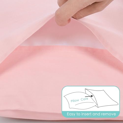Image of TILLYOU Toddler Pillowcase 2 Pack with Envelope Closure,13 inch x 18 inch Silky Soft Microfiber Travel Kids Pillowcase for Boys and Girls, Pink