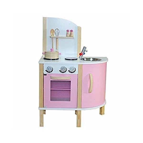 Kinderküche aus Holz Kinderküche Holz Spielküche Kinderspielküche Spielzeugküche Holzküche Küche Rosa – Bild 3