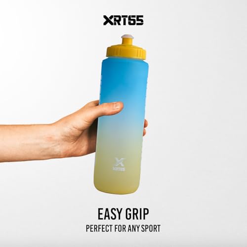 Image of XRT65 Polypropylene Plastic Squeeze Sipper Bottle for Sports - 1 Liter | BPA-Free | Running Bottle for Running, Cycling, Training, Exercise, & Fitness | Light Weight, Extra Grip, Multicolor
