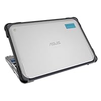 Gumdrop SlimTech Laptop Case Fits ASUS Chromebook C202SA (Clamshell). Designed for K-12 Students, Teachers and Classrooms– Drop Tested, Rugged, Shockproof Bumpers for Reliable Device Protection– Black