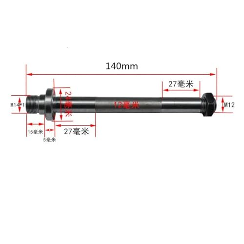 Arbre de mandrin de tour à bois M14x1mm diam 12mm pour mini cartouche
