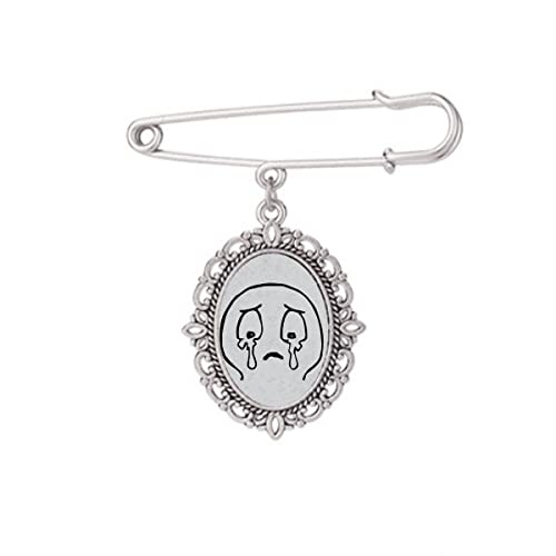 Broche dessin animé Burst Into Tears accessoire chemise et robe