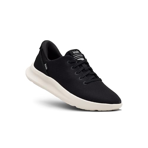 Kizik Madrid 2 Slip On Shoes for Women: Comfortable All-Day for Walking, Gym, or Casual Wear, Wide Toe Box Available, Slip in & Stand Out, Hands Free - Black/Pristine W9
