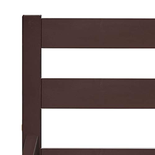 Bedframe massief grenenhout donkerbruin 160x200 cm - Afbeelding 6