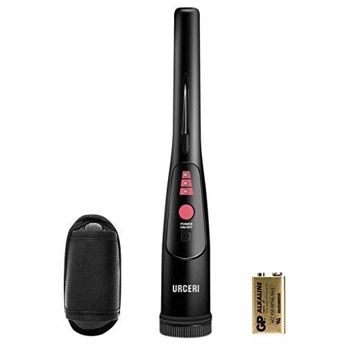 URCERI Pinpointer Metal Detector Water Resistant, Treasure Hunting Tool Buzzer Vibration Metal Pinpointer with Sound Portable Pinpointer with LED Indicators and Belt Holster,Battery Included