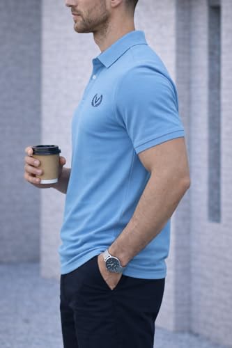 Image of Mack Jonney Men's Cotton Polo T-Shirt|Solid Regular Fit|Half Sleeve Collar T-Shirt for Casual Wear-MJ-32