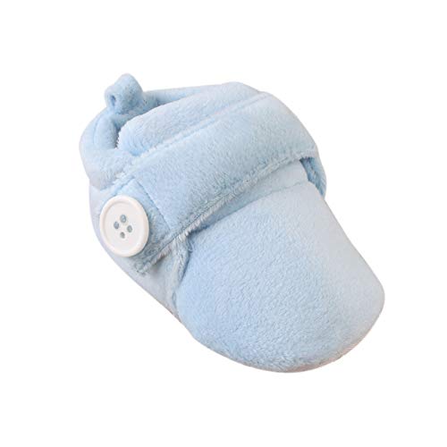 CHIU Unisex Kid's Soft Sole Shoes 6-12 Month's for Baby Girl & Boys Blue Boat 1 UK (17 EU) (CMSL-DoubleBow-23)