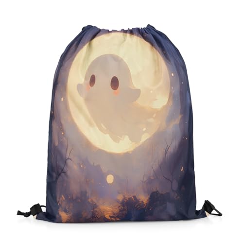 Castle Fairy Lovely Ghost Drawstring Backpack 13