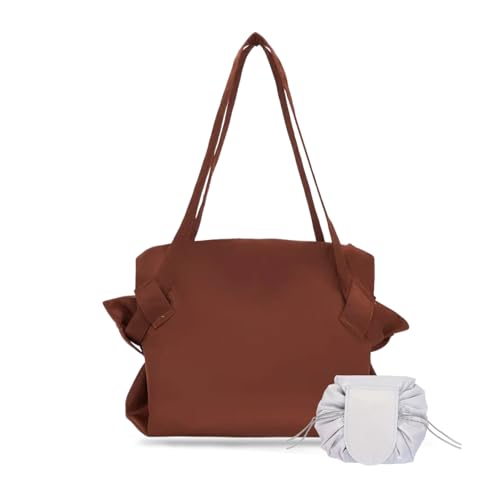 Collapsible Tote Bag 2-Pack, Foldable Waterproof Reusable Storage Organizer with Pouch for Shopping, Travel, Gym, Camping