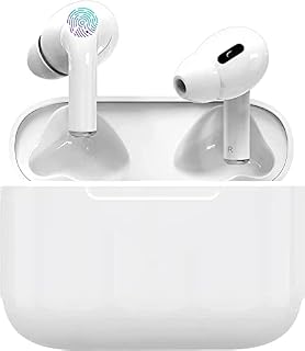 [Apple MFi Certified] AirPods Wireless Earbuds, Wireless Headset with Touch Control, Noise Cancelling, Built-in Microphone with Charging case-White