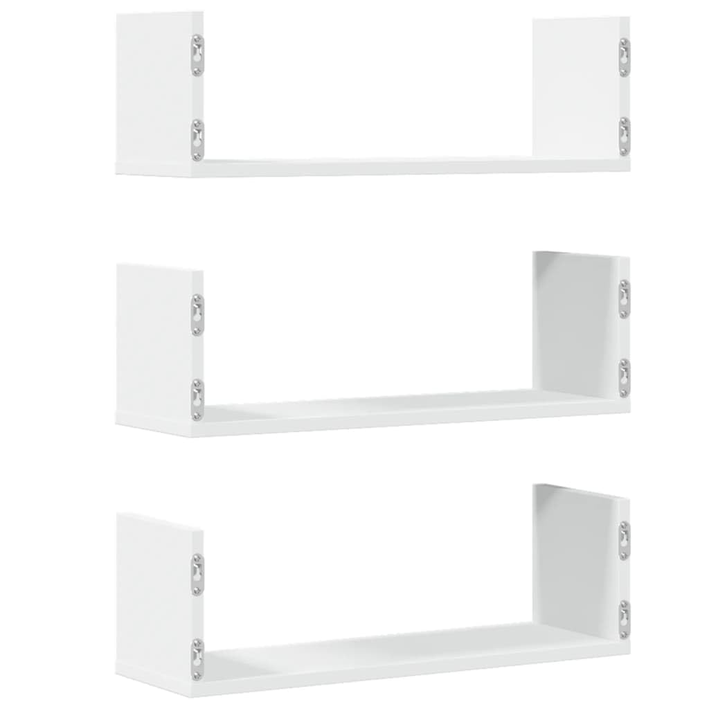 vidaXL Mensole a Muro 3 pz Bianche 58x18x18 cm in Truciolato