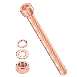 METALLIXITY Socket Head Cap Screws Kit (M3x30mm) 20Pcs | Screws Nuts Spring Flat Washer Kit Red Copper Allen Socket Drive Hex Screw for 3D Printer Use Red