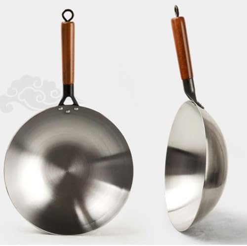 Wok de hierro chino con fondo redondo 30CM miniatura 5