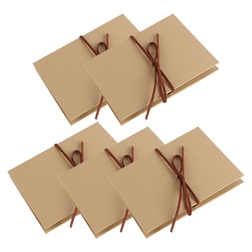 Ieron Lot de 5 Albums Photo de Scrapbooking avec Espace d'écriture, Album de Scrapbooking en accordéon, Extensible, Pliable, Fait à la Main, Livre...