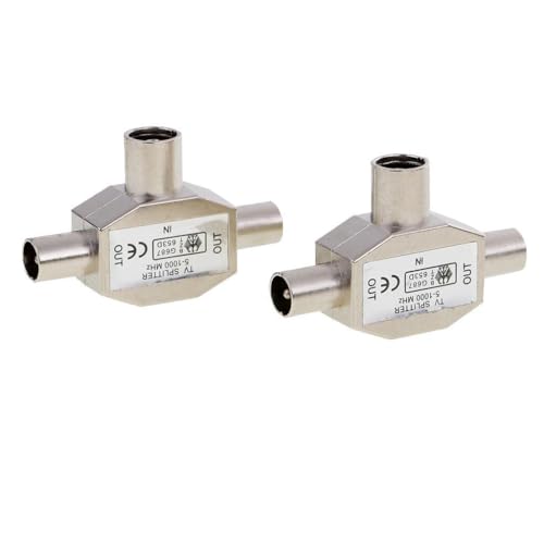 LIXSAZSE Combinador de señal aérea eficiente con capacidad de divisor señal que garantiza la distribución a múltiples decodificadores TV. Distribuidor conectores cable satelital.