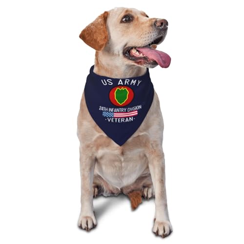 US Army 24th Infantry Division Veteran Dog Scarf Pet Bandana Cat Pet Bibs