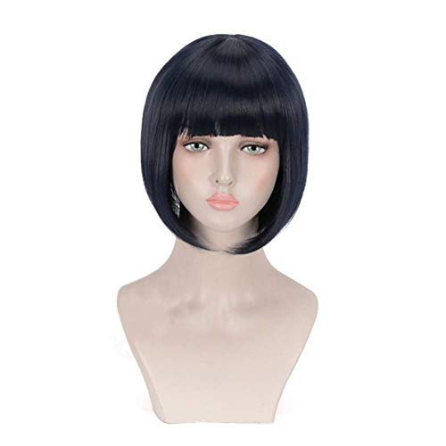 Ani·Lnc Short Black Women Anime Bruno Bucciarati Cosplay Wig