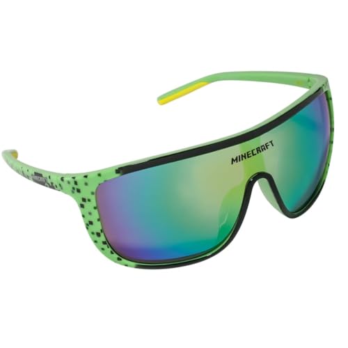 ARKAID Minecraft Sunglasses | Green Splatter Sports Wrap | UV 400 | One Size Fits Most