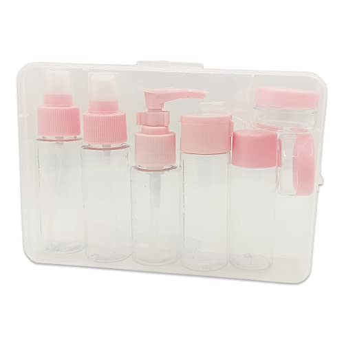 Conjunto de 9 pe&ccedil;as de bolsa de higiene de viagem com garrafas, conjunto de higiene pessoal de...