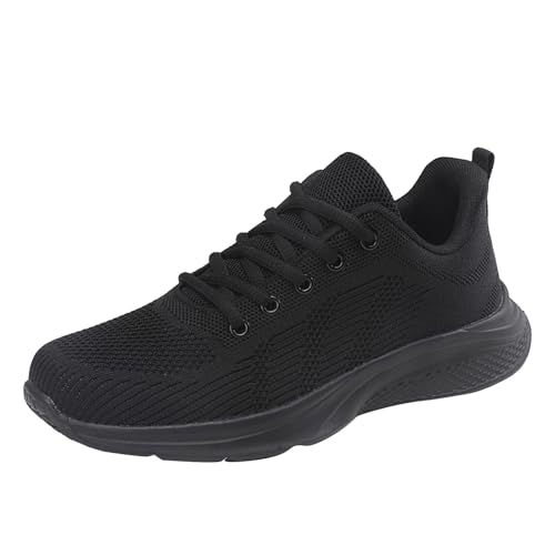 Zapatillas cómodas de mujer con tejido hueco transpirable y suela con tacón ligero
