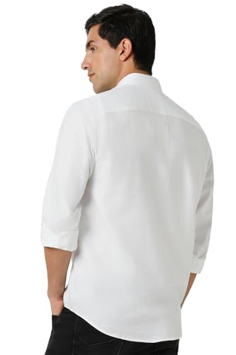 Image of Peter England Men's Solid Slim Fit Shirt