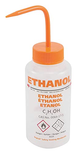 Dynalon 506495-0002 Multi-Lingual Wide Mouth Wash Bottles, Ethanol, 500 ml