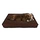 Petmaker Waterproof Memory Foam Pet Bed- Indoor/Outdoor Dog Bed with Water Resistant Non Slip Bottom and Removeable Washable Cover, 30 x 21 by Brown