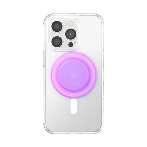 PopSockets Phone Grip for MagSafe with Kickstand, Magnetic Stand, Swappable Top, Secure Hold for iPhone MagSafe Cases, Phone & Tablet Grip, Cute PopSockets - Opalescent Pink