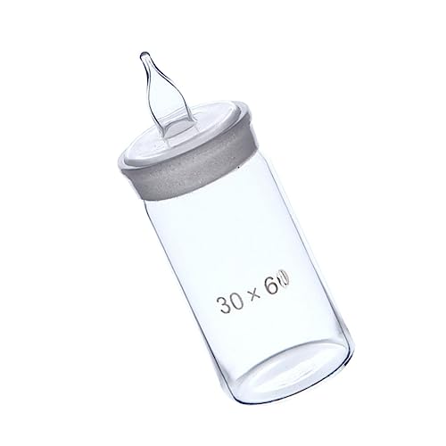 KICHOUSE 30x60mm Tall Glass Weighing Bottle Lid Ideal for College Use Chemistry Glassware