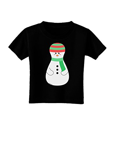Cute Snowman Matryoshka Nesting Doll - Christmas Toddler T-Shirt Dark Black - 3T