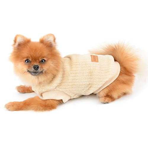 SMALLLEELUCKYSTORE-Pet-Ribbed-Fleece-Jumpers-Pullover-Sweatshirt-for-Small-Dogs-CatPuppy-Yorkie-Chihuahua-Warm-Sweater-Winter-Clothes