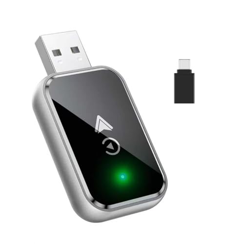 XJQHK Adaptador Inalámbrico CarPlay para MG RX5 2017 2018 2019 2020 2021 2022 2023 2024, CarPlay Dongle Convierte Cable Inalámbrico, 2 en 1 Plug and Play,A-Matching Head