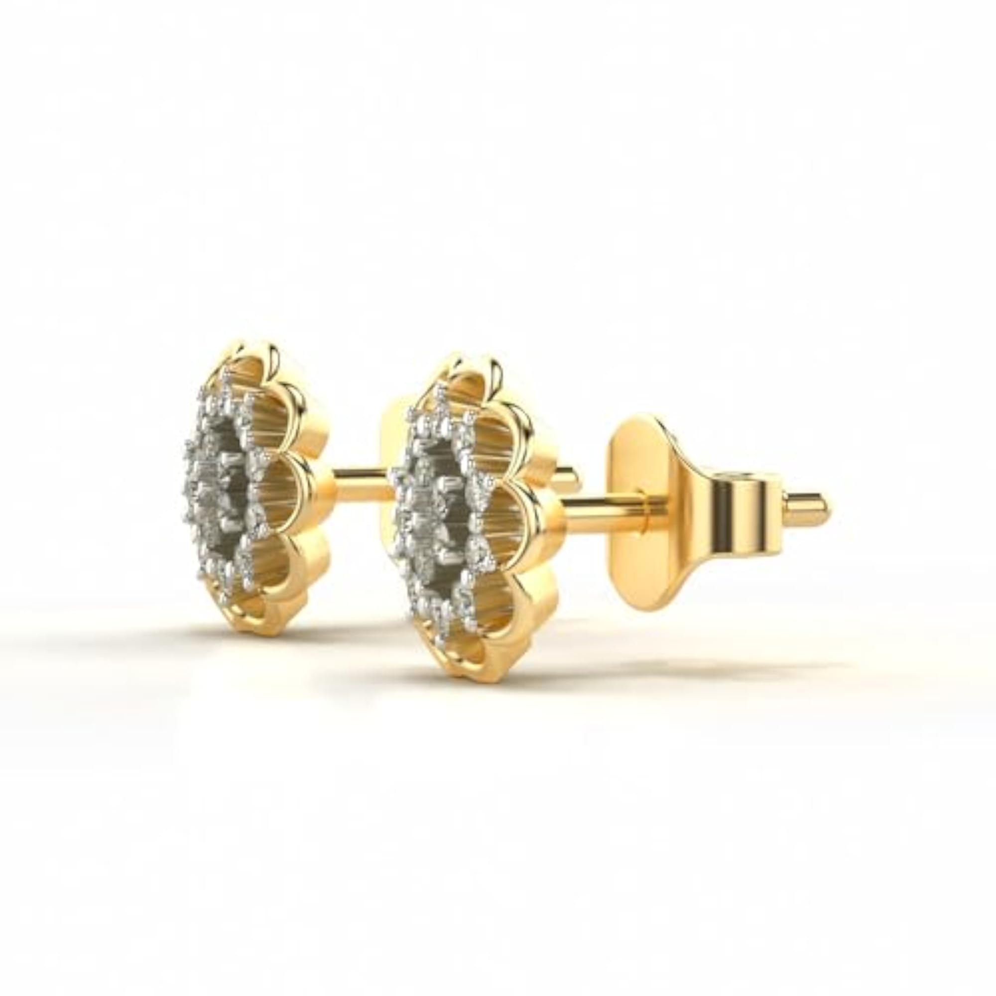 Women's Sterling Silver & Certified Lab Grown Diamond 0.19cts Earrings