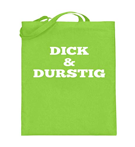 Sac en toile de jute épais couleur citron vert grand format 38x42cm avec anses de qualité