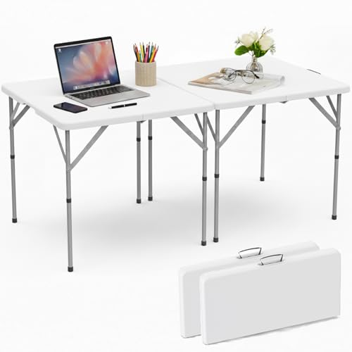 34'' Square Folding Card Table 2 Pcs,Dining Table with Handle & Safety Lock - image 1