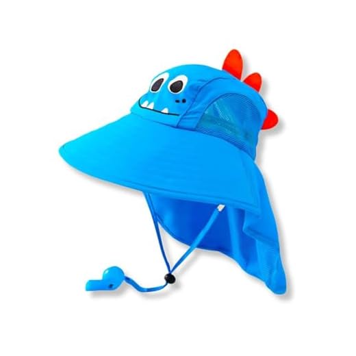 Chapéu de Praia Piscina Verão Clube Infantil com Proteção UV Unissex menino menina (BR, Alfa, Único, Azul)