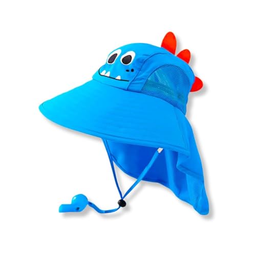 Chapéu de Praia Piscina Verão Clube Infantil com Proteção UV Unissex menino menina (BR, Alfa, Único, Azul)