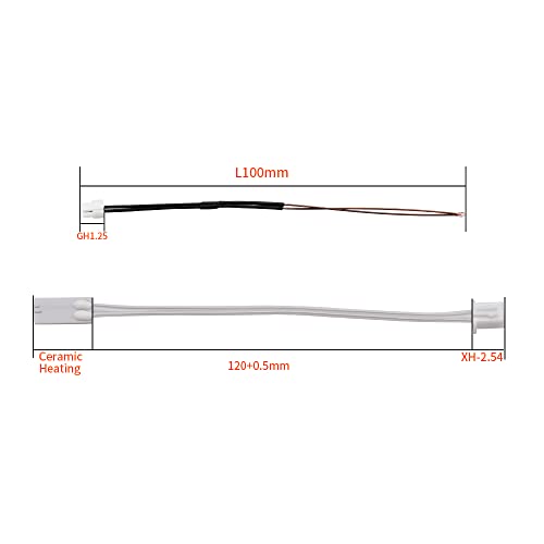 Creativity 500℃ High-Temperature Upgraded Hotend Kit, 24V Ceramic Heater Thermistor+ 2 Hotend Silicone Cover +1 Extra Hardened Steel Nozzle +1Extra Snap, For Lab X1 3D Printer #TOP5