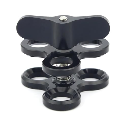 Aluminum Alloy Triple Ball Clamp Mount Diving Butterfly Camera Clip for Underwater Camera Waterproof Case Video Flash
