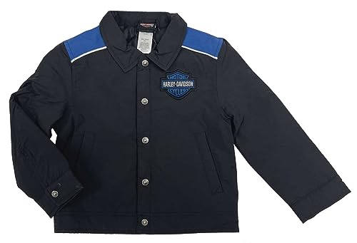 Harley-Davidson Boys' Bar & Shield Logo Nylon Quilted Lined Coat - Black