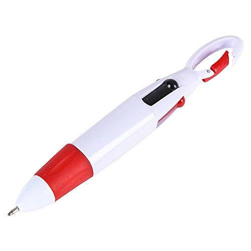 Retractable Shuttle Pens With Carabiner Clip - Pack Of 12 Bulk Mini 4-In-1 Multi-Colored Ink Ballpoint Pens With Keychain For Adults, Kids, Nurses, School, Stocking Stuffer Gifts, Party Favors #TOP4