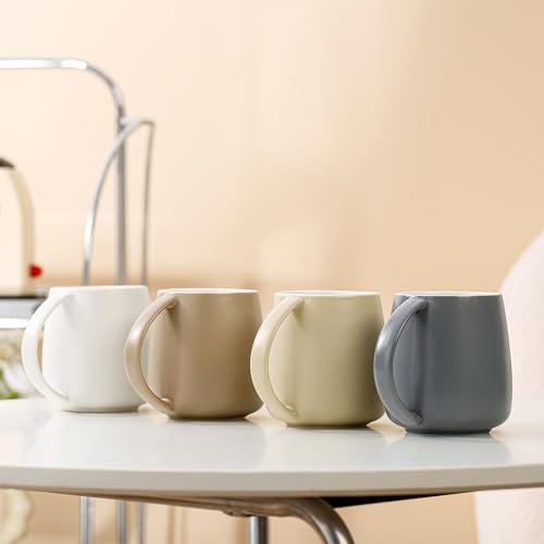 Taza de Cerámica Blanca con Asa 380ml Capacidad Grande miniatura 4