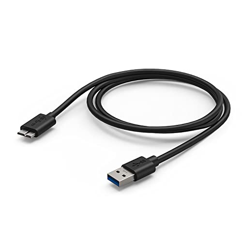 CBUS = USB-A auf USB Micro-B 3.0 Kabel für Canon EOS 1D/5D/5DSR/7D und Nikon D850/D5/D500/D810/D810A, Panasonic Lumix G9, Fujifilm X-H1/X-T2/GFX 50S Kameras inkl. USB-Anschluss Micro-B (1m, Schwarz) Cover