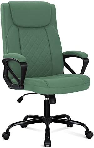 Misolant Executive Chair, Big and Tall Office Chair, Office Chair, Office Desk Chair,Fabric Office Chair Ergo Chair with Adjustable Height, High Back Office Chair (Green)