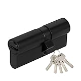 DOMINO Profilzylinder HOMER ECOLINE K5 30/40 Schwarz Schließzylinder Türzylinder Einsteckschloss Türschloss mit 5 Schlüsseln Innen­tür Schloss