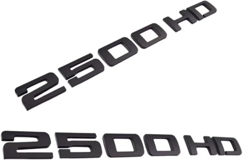 Image of 2500HD Letter Nameplate Emblems 2500 HD Badge Replacement for Silverado Sierra (Black)