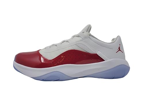 Nike Men's Jordan 11 CMFT Low Basketball Shoes, White/Gym Red-Black, 11 M US