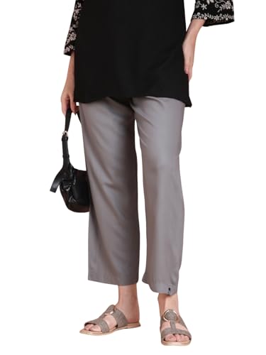 Image of TWIN BIRDS Women Viscose Kurti Pants | Straight Fit Ethnic Daily Trousers