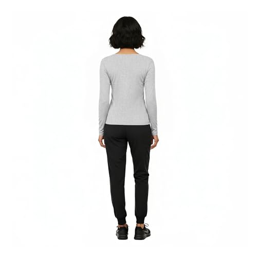 Image of Natural Uniforms Women's Long Sleeve Underscrub T-Shirt - Cotton Blend Scrub Base Layer for Nurses & Medical Professionals